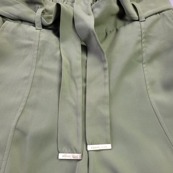 Michael Kors Light green paperback waist high rise belted jogger pants size S - Picture 10 of 12